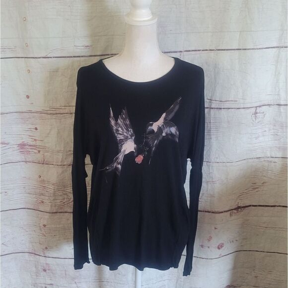 All Saints Lovers Wave Long Sleeve Tee Size XS - Picture 3 of 9